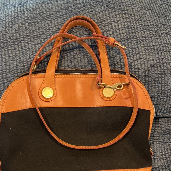Dooney & Bourke. Original D&B leather & canvas satchel - Picture 4 of 10